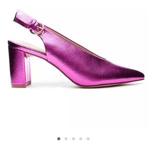 Chinese Laundry Metalic Pink chunky heel size 8